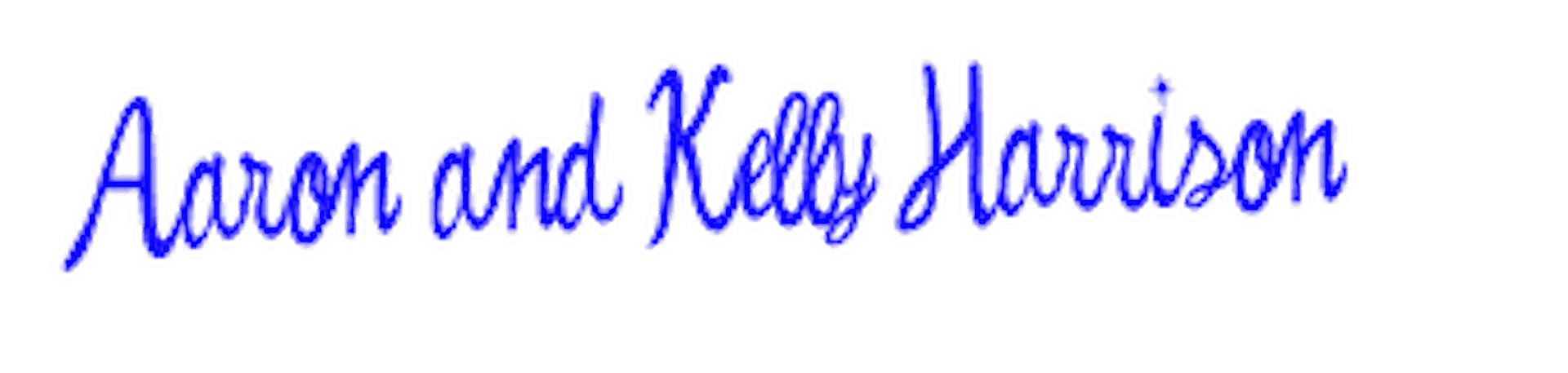 Aaron and Kelly Harrison signature image